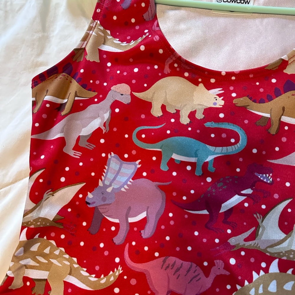 Red Dinosaur Print Dress